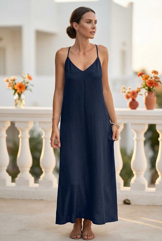Oh Molly - Cofet | Mouwloze Gestructureerde Maxi-jurk