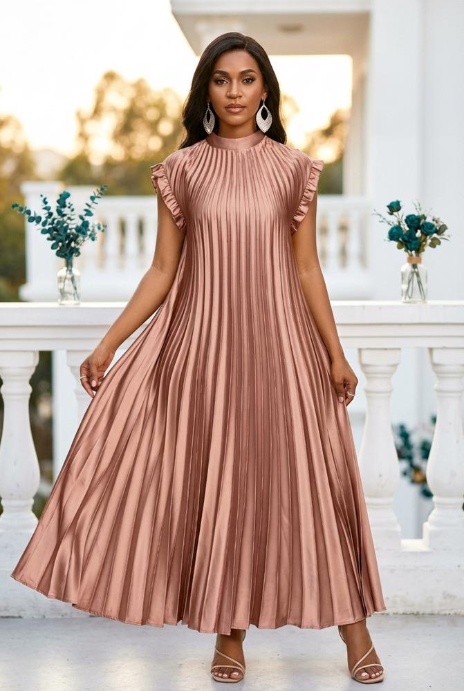 Oh Molly - Sesin | Geplisseerde Mouwloze Maxi-jurk