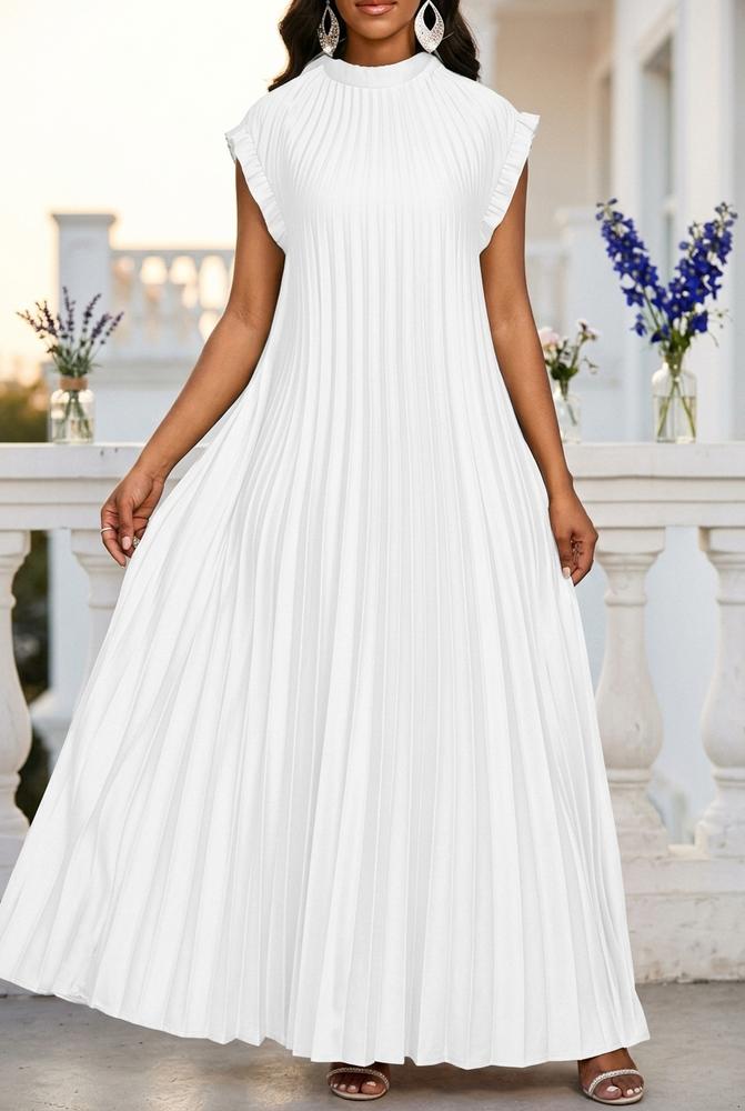 Oh Molly - Sesin | Geplisseerde Mouwloze Maxi-jurk