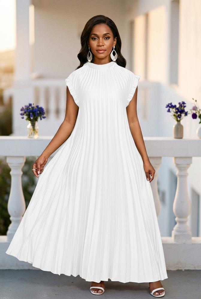 Oh Molly - Sesin | Geplisseerde Mouwloze Maxi-jurk