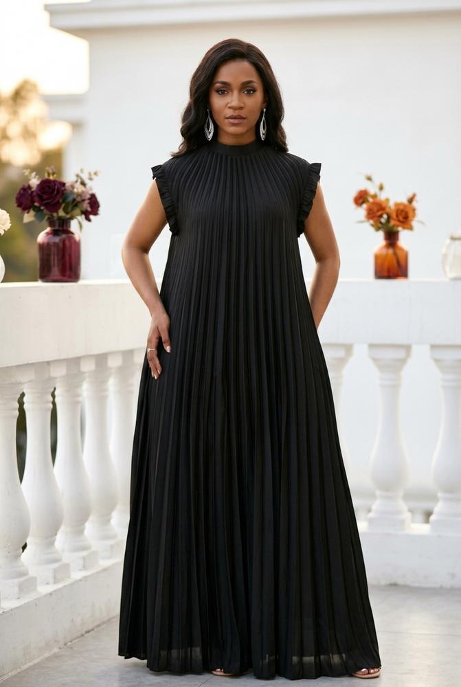 Oh Molly - Sesin | Geplisseerde Mouwloze Maxi-jurk